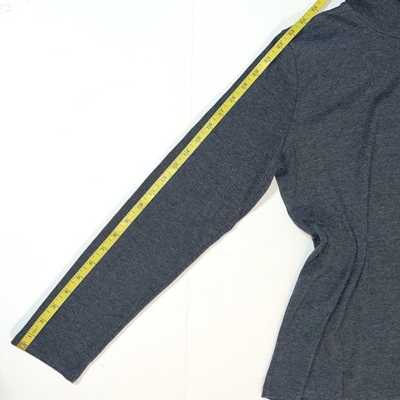 Lauren Ralph Lauren - Women's Size XL - Dark Grey Top - Cowl Neck Long Sleeve - Picture 10 of 10
